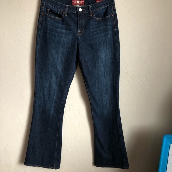 Lucky Sofia Boot Dark Wash Long Denim Jeans - Picture 2 of 8